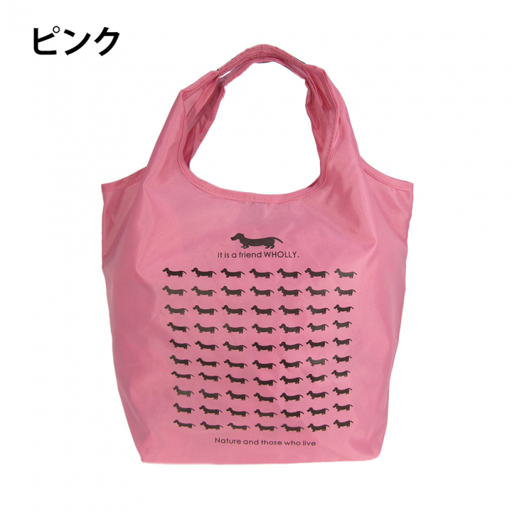 WHOLLY | コンパクト収納 マルシェバッグ | ベーシックサイズ 緑 グリーン 3L01