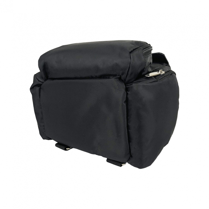 [Partner パートナー] フロントファスナー付 コンパクト リュック | 多機能 収納便利 ポケット 軽量 リュックサック タウン ブラック 5Y49