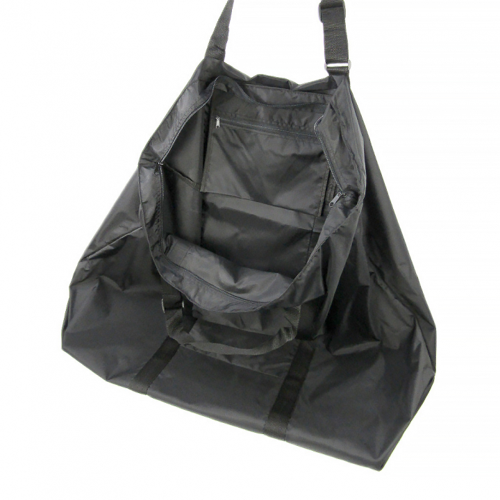 [快適趣向 かいてきしゅこう] 大容量 66L！ どデカトート|ランドリーバッグ おひるね布団 バッグ お昼寝布団袋 超大型 ドデカ 底板付き アウトドア 薪入れ  車載 ブラック 3025