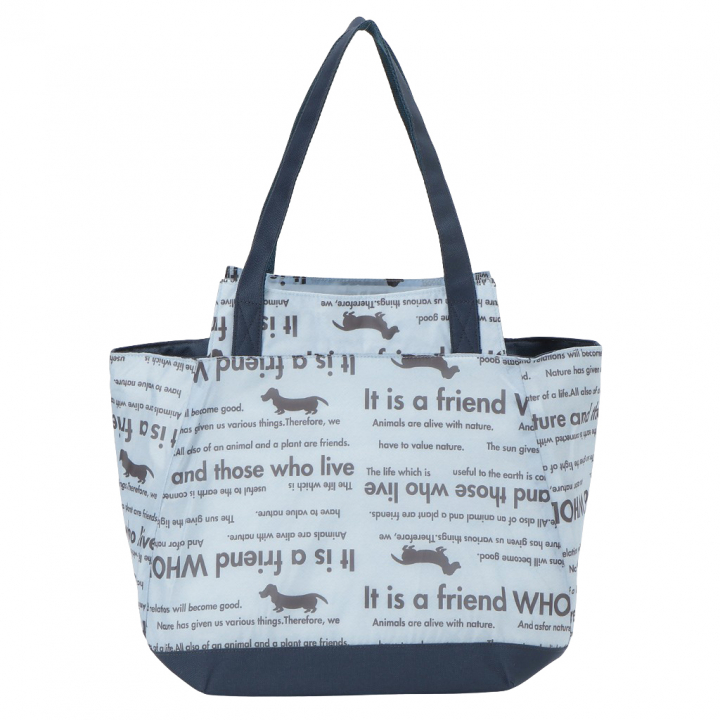 バルーン 保冷バッグ トートバッグ 3L41 [WHOLLY ウォーリー] 保温保冷 大容量 BIGサイズ 買い物 レジャー イヌ レディース サックス