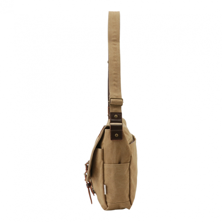  帆布工房 VINTAGE2｜メッセンジャーバッグ A4横型 ショルダーバッグ 帆布 キャンバス  斜めがけ メンズ レディース 男女兼用 牛革 ビンテージ はんぷこうぼう 3X97