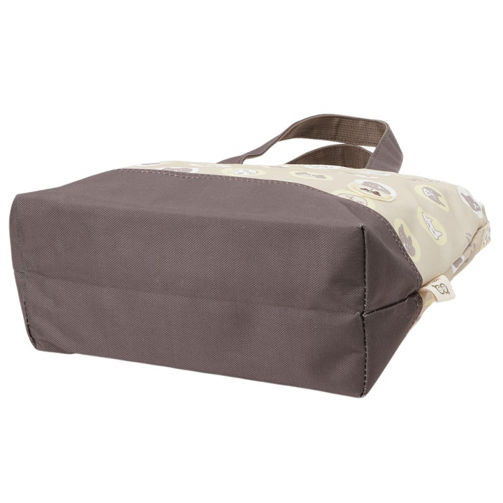  [mama fiore マーマフィオーレ] Picoteeシリーズ ピコティ 保温保冷 ランチバッグ 保冷バッグ | おしゃれ 可愛い サブバッグ 軽量 レディース キッズ 弁当袋 ミニ トートバッグ 4L 便利 ネコドット／ベージュ