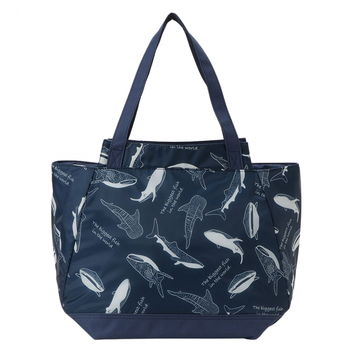 バルーン 保冷バッグ トートバッグ 5N35 [mama fiore マーマフィオーレ] 保温保冷 大容量 BIGサイズ ジンベイザメ 買い物 レジャー レディース ネイビー