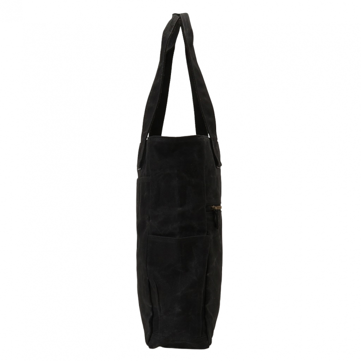 帆布工房 HUSKYII シリーズ 全３色 | A4対応 帆布トートバッグ パラフィン加工 撥水 天然素材 帆布 キャンバス 底板付き 旅行 通学 習い事 男女兼用 丈夫 黒 ブラック 3X28