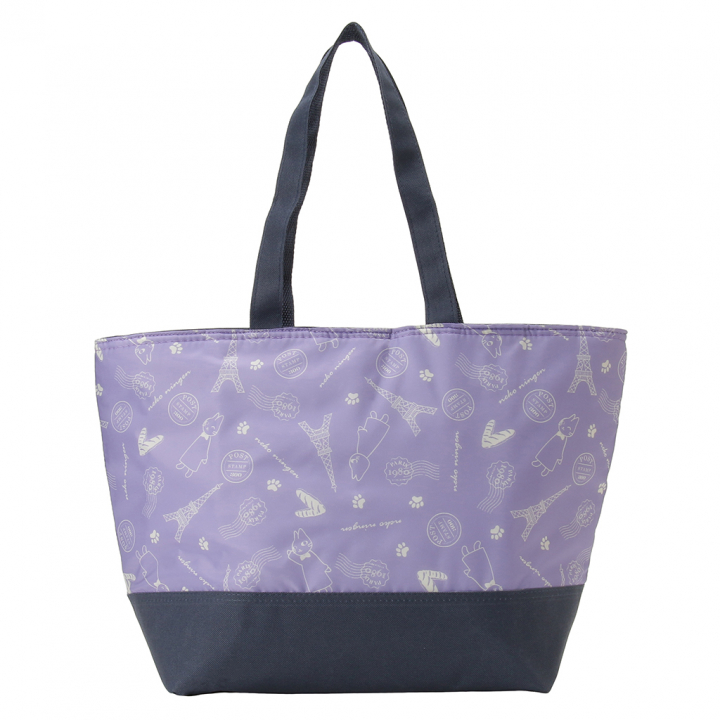 保冷バッグ トートバッグ 5M54 [ネコ人間 nekoningen ねこにんげん] 保温保冷 買い物 レジャー ネコ かわいい レディース パープル