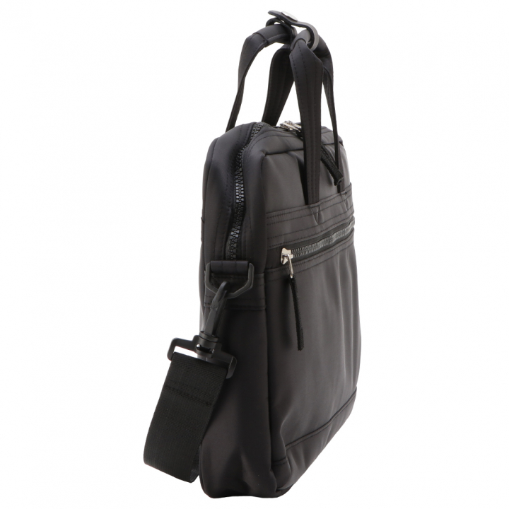 [A.O.T エーオーティー] B5サイズ対応 2way ビジネスバッグ ショルダー 通勤 ビジネス 営業 軽い 黒×灰 ブラック×グレー 3843