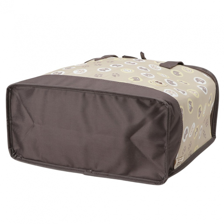  [mama fiore マーマフィオーレ] Picoteeシリーズ ピコティ BOX型 保温保冷トートバッグ 4WA1 | レジャー ネコ柄 猫 かわいい キャラクター 軽量 レディース トートバッグ 猫グッズ 便利 お買い物 ドット ベージュ