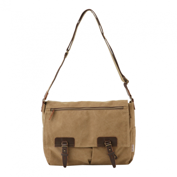  帆布工房 VINTAGE2｜メッセンジャーバッグ A4横型 ショルダーバッグ 帆布 キャンバス  斜めがけ メンズ レディース 男女兼用 牛革 ビンテージ はんぷこうぼう 3X97