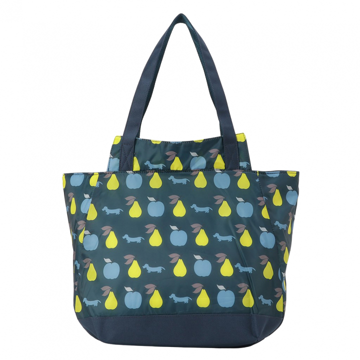 バルーン 保冷バッグ トートバッグ 3L35 [WHOLLY ウォーリー] 保温保冷 大容量 BIGサイズ 買い物 レジャー イヌ レディース ネイビー