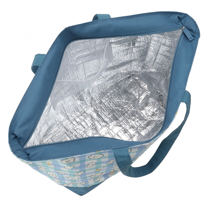 保冷バッグ トートバッグ 4WH7 [mama fiore マーマフィオーレ] Picoteeシリーズ ピコティ 保温保冷 もふもふ 犬 チェック柄 大容量 レジャー レディース グリーン