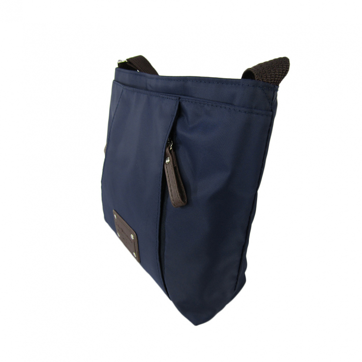 [Sofia Valentino ソフィアバレンチノ] 縦ファスナー ポケット付 ショルダーバッグ｜レディース 多機能 ななめ掛け ネイビー 4874