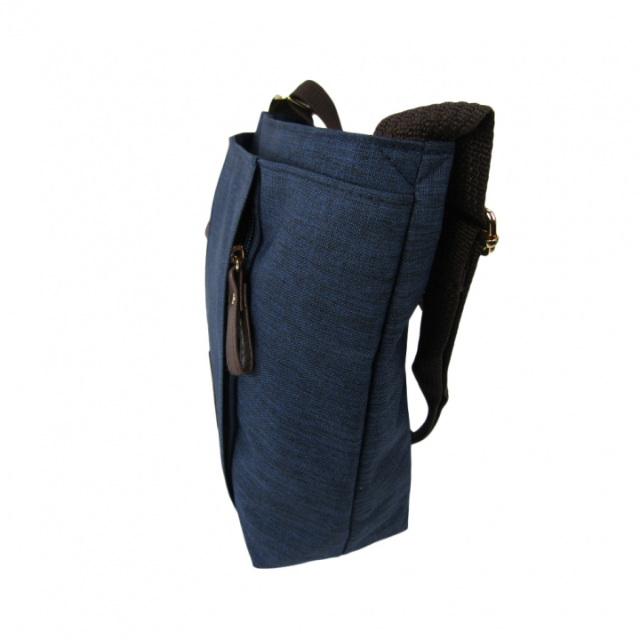 [Sofia Valentino ソフィアバレンチノ] 縦ファスナー ポケット付 軽量  ショルダーバッグ | レディース サコッシュ 多機能 ななめ掛け 紺 ネイビー 4902