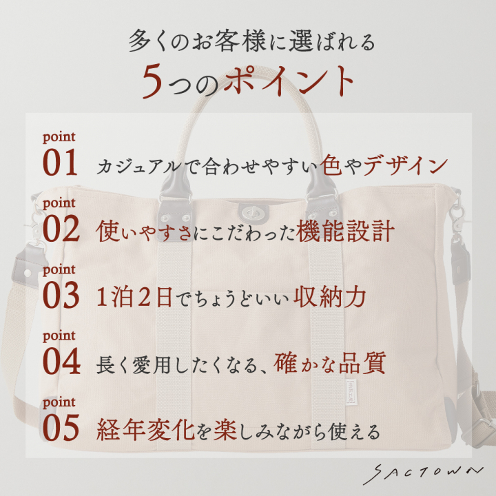 帆布工房  TRIPLINEシリーズ | ボストンバッグ (M)  全3色 3X83