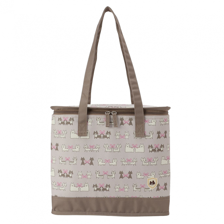  [mama fiore マーマフィオーレ] Picoteeシリーズ ピコティ BOX型 保温 保冷 トートバッグ 4WG6 保冷バッグ ボックス型 ねこ結び かわいい レジャー レディース ベージュ