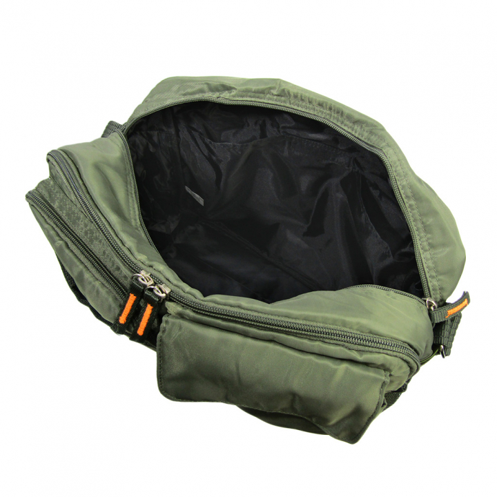 [A.O.T エーオーティー]  多機能 ショルダーバッグ ポケット 収納 便利 タウン カジュアル シンプル 無地 男女兼用 緑 カーキ 3830