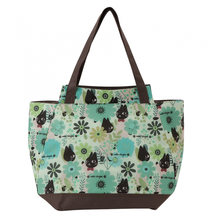 バルーン 保冷バッグ トートバッグ 5M70 [ネコ人間 nekoningen ねこにんげん] 保温保冷 大容量 BIG 買い物 レジャー ネコ レディース グリーン