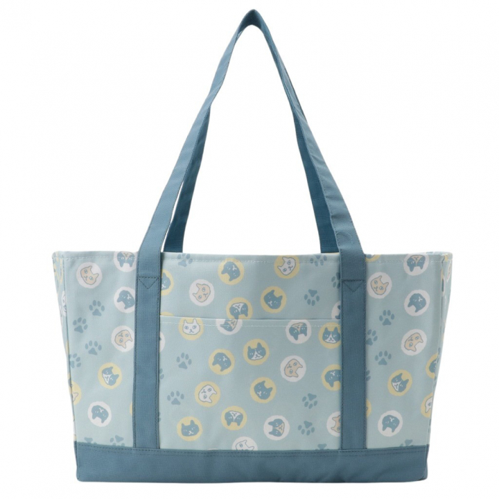 レジかごバッグ 4WA4 [mama fiore マーマフィオーレ] Picoteeシリーズ ピコティ 保温保冷 ネコドット レジカゴバッグ トートバッグ レジャー レディース グリーン