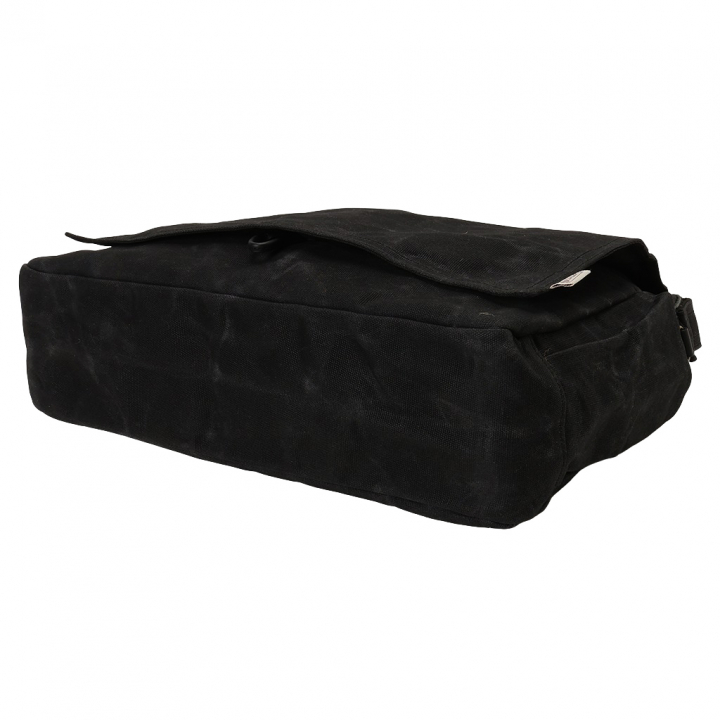 帆布工房 HUSKYII  シリーズ 全３色 | B4対応 帆布ショルダーバッグ パラフィン加工 撥水 天然素材 帆布 キャンバス 旅行 通学 男女兼用 タブレット 黒 ブラック 3X27