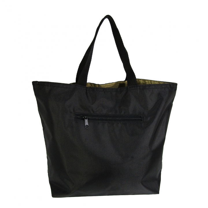 WHOLLY | リバーシブル トートバッグ | A4対応 黒×茶系 ブラック 3L08