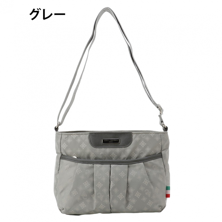 [ANNA CRISTINA アンナクリスティーナ] キャリーオン対応 モノグラム 横型 ショルダーバッグ| 軽量 コンパクト レディース 斜めがけ 大人 ブランド 紺 ネイビー 4A28