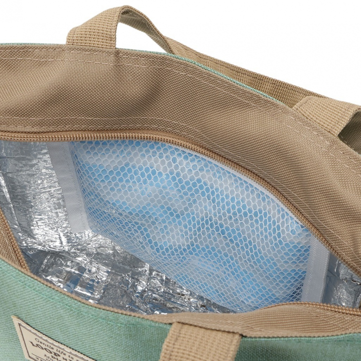  [mama fiore マーマフィオーレ] Picoteeシリーズ ピコティ 保温保冷 ランチバッグ 保冷バッグ | おしゃれ 可愛い サブバッグ 軽量 レディース メンズ 男女兼用 キッズ 弁当袋 ミニ 4L 便利 シンプル／ライトグリーン