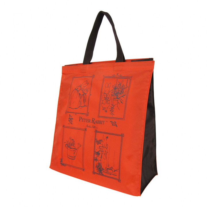 スクエアトートバッグ (M) 0647-03 [PETER RABBIT(TM) ピーターラビット(TM)] 軽量 A4 買い物 底板付き スクエア型 サブバッグ お稽古 うさぎ