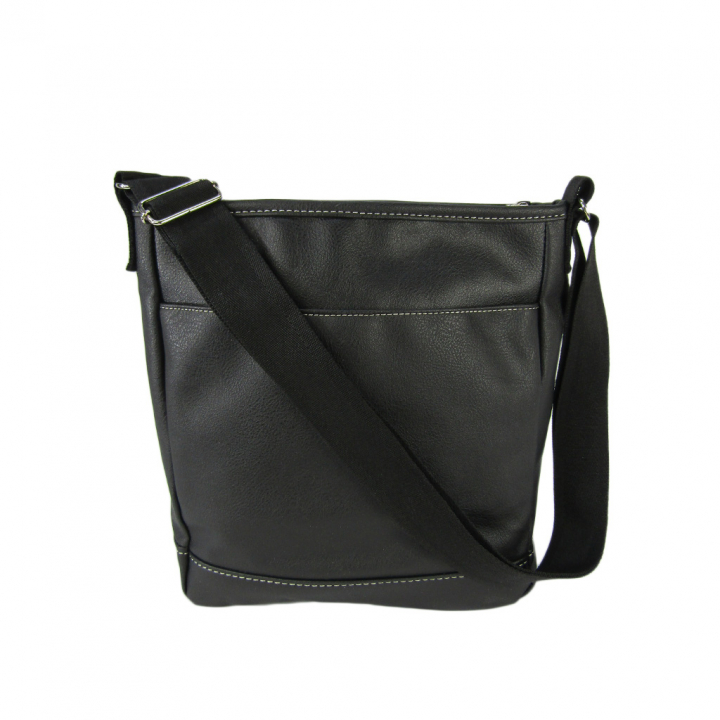 [CUBIC CORE キュービックコア]  ラインショルダーバッグ 合皮 かっこいい メンズ 男女兼用 アンティーク 黒 ブラック 1871