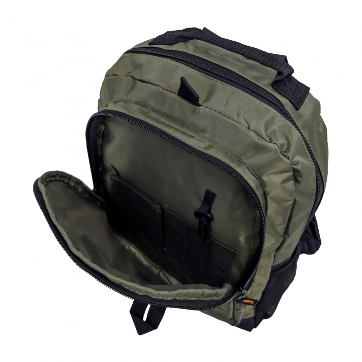 ファスナーポケット付リュック 3543 [A.O.T エーオーティー] 人気 A4 デイパック 旅行 カラー豊富 00カーキ