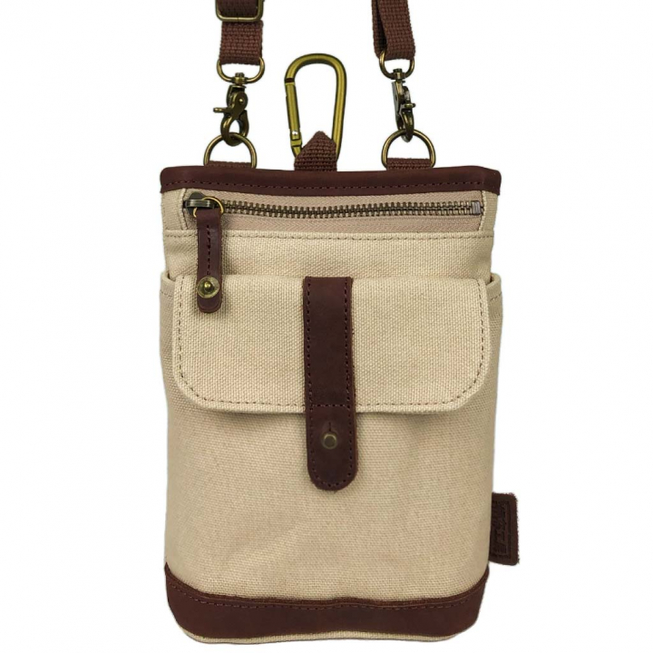 帆布工房 KURASHIKI シリーズ｜3way ショルダーバッグ 倉敷産帆布使用 ベルトポーチ スマホポーチ ウエストポーチ ベルト通し メンズ レディース 男女兼用 日本製 帆布 本革 ベージュ 3J27