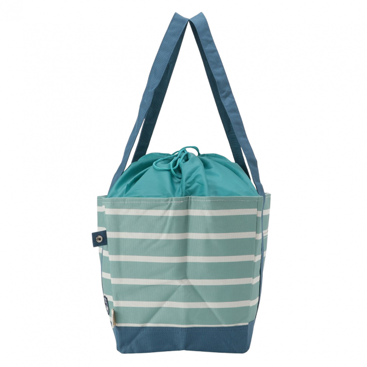 保温 保冷 レジかごバッグ 4WH4 [mama fiore マーマフィオーレ] Picoteeシリーズ ピコティ 保温保冷 マリンボーダー コンパクトレジカゴバッグ トートバッグ レディース グリーン