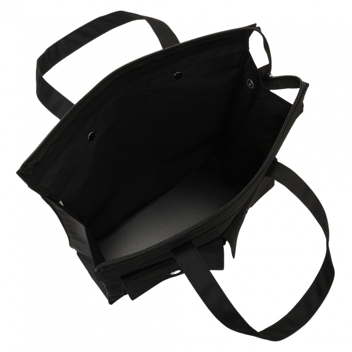 [A.O.T エーオーティー]  多機能 A4 対応トートバッグ 大容量 軽量 書類かばん 縦型 底板付き 撥水加工 男女兼用 ハンドバッグ ブラック 3420