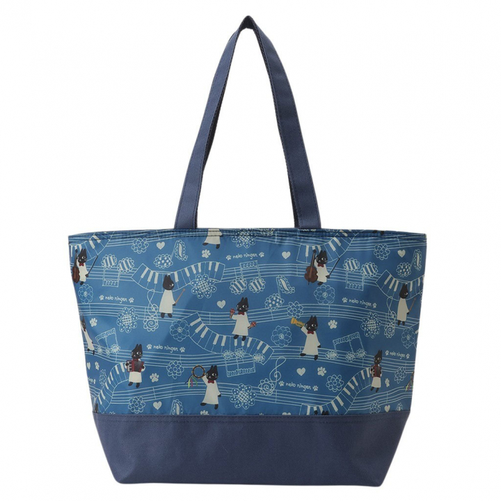保冷バッグ トートバッグ 5M38 [ネコ人間 nekoningen ねこにんげん] 保温保冷 買い物 レジャー ネコ かわいい レディース ブルー