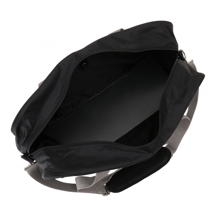 [A.O.T エーオーティー]  A4対応 2WAY スクールバッグ スクバ ファスナー ナイロン 男女兼用 学校 通学かばん 学生 生徒 バッグ 黒×灰 ブラック×グレー 3308