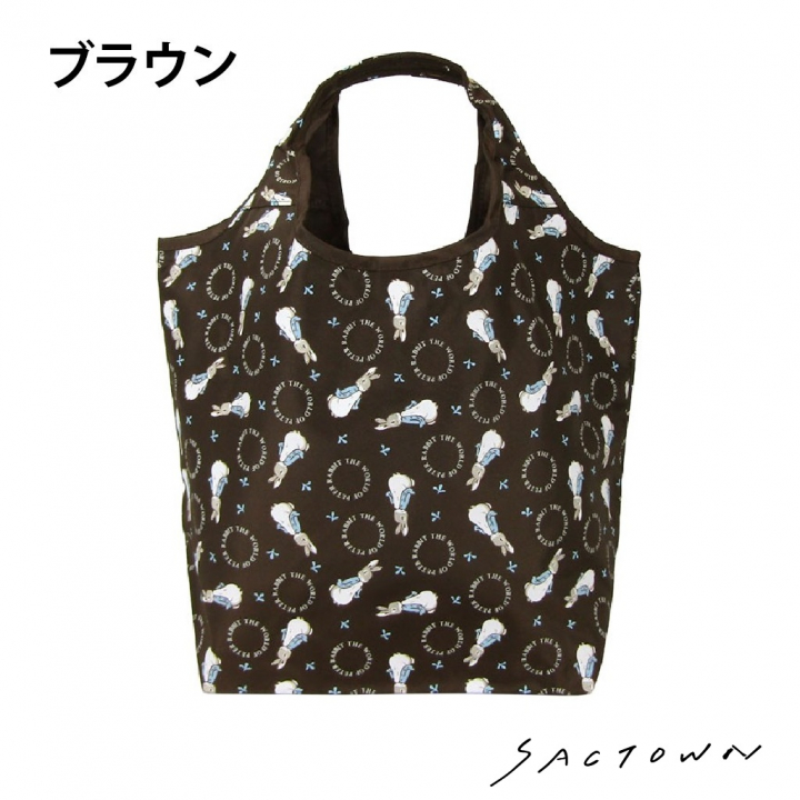 ピーターラビット（TM) |  ロゴ リース総柄 コンパクト マルシェバッグ (M) 全5色 0634