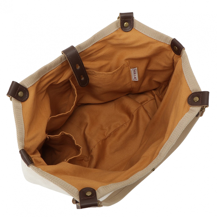 帆布工房 PEARIIシリーズ|A4対応 ハンドバッグ 軽量 天然素材 帆布 キャンバス地 本革 ナチュラル カジュアル バイカラー レディース はんぷこうぼう 3X41