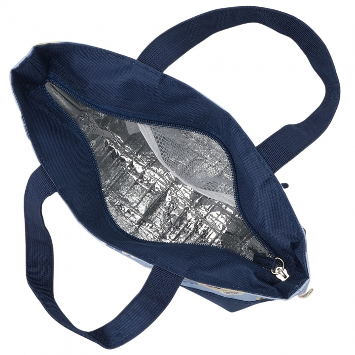  [mama fiore マーマフィオーレ] Picoteeシリーズ ピコティ 保温保冷 ランチバッグ 保冷バッグ | おしゃれ 可愛い サブバッグ 軽量 レディース キッズ 弁当袋 ミニ トートバッグ 4L 便利 ネコドット／ブルー