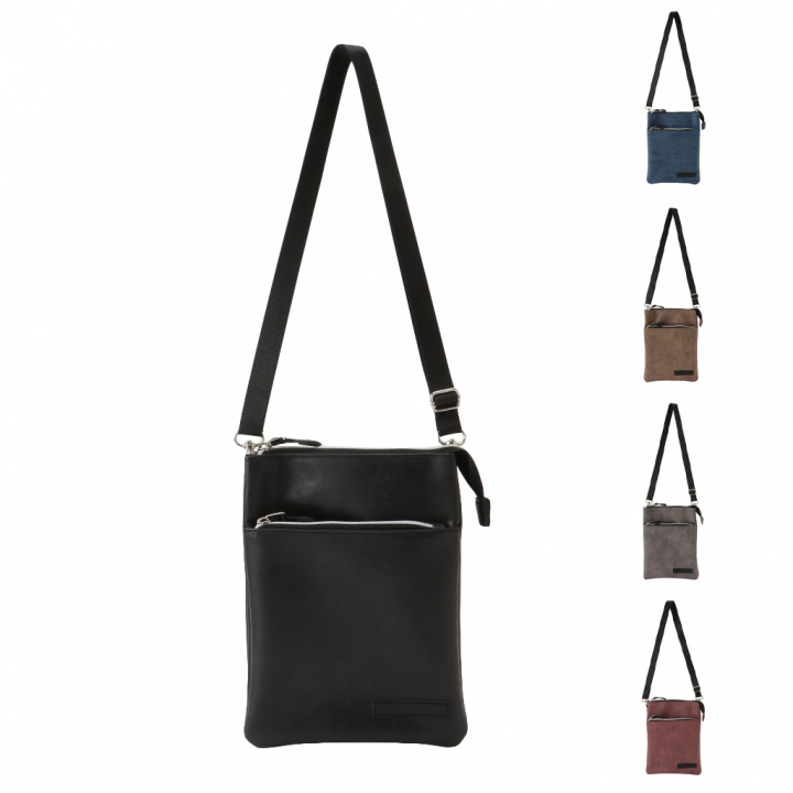 [CUBIC CORE キュービックコア] サコッシュ ショルダーバッグ 軽量 ショルダー 斜めがけ シンプル くすみカラー 薄マチ 収納力 大容量 灰色 グレー 1E31