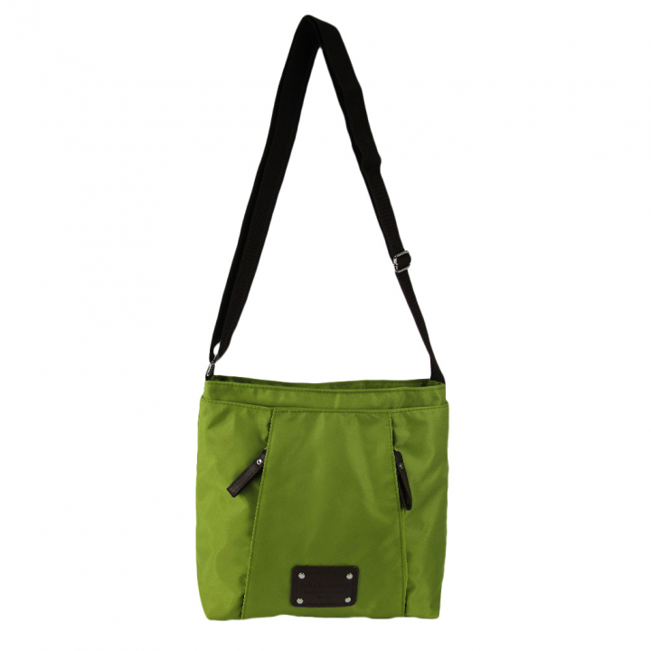 [Sofia Valentino ソフィアバレンチノ] 縦ファスナー ポケット付 ショルダーバッグ｜レディース 多機能 ななめ掛け グリーン 4874