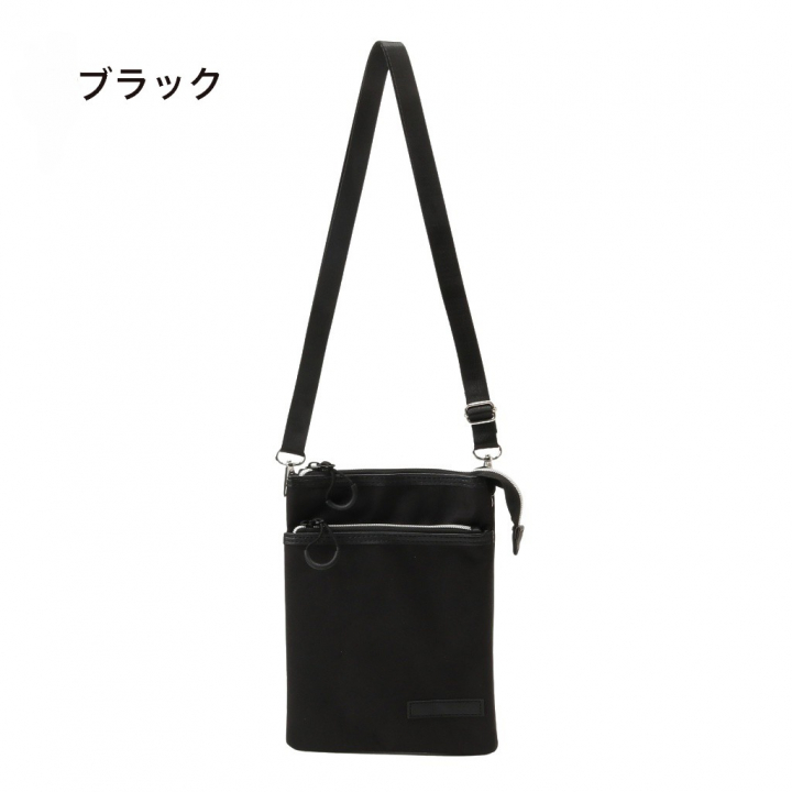 [CUBIC CORE キュービックコア]  サコッシュ ショルダーバッグ スマホショルダー スマホポーチ お財布ショルダー シンプル 薄マチ 収納力 紺 ネイビー 1E30