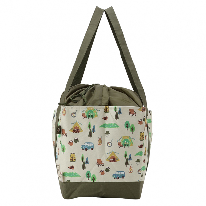 保温 保冷 レジかごバッグ 4WJ4 [mama fiore マーマフィオーレ] Picoteeシリーズ ピコティ 保温保冷 OUTDOOR 大容量 レジカゴバッグ トートバッグ キャンプ レディース カーキ