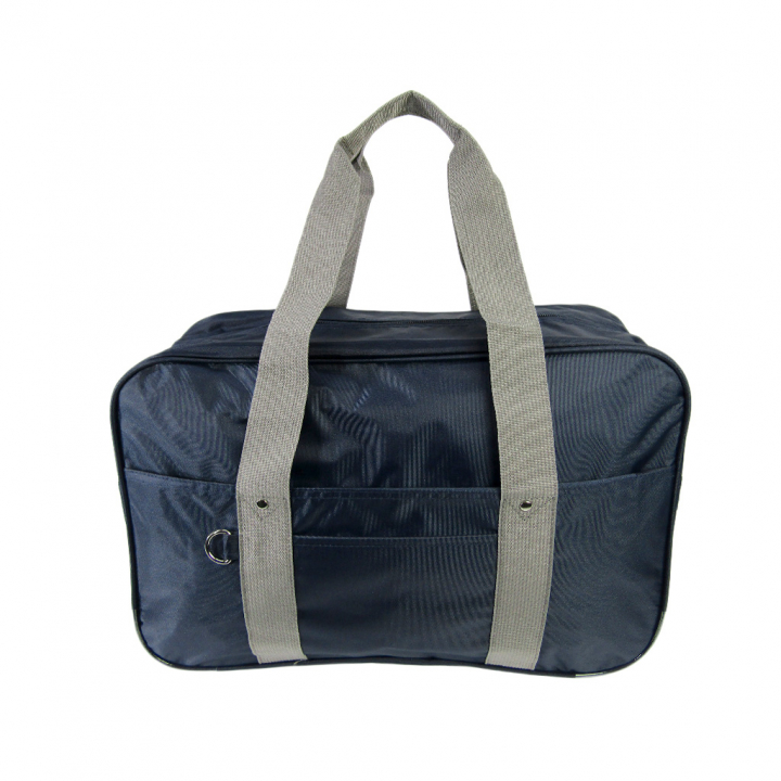 [A.O.T エーオーティー] A4対応 シンプル スクールバッグ スクバ 通学用 サブバッグ 横向き  学校 通学かばん 学生 生徒 男女兼用 紺×灰 ネイビー×グレー 3387