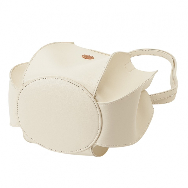 ショルダーバッグ 6242 [chiemi sacs チエミサックス] シンプル 2WAY オシャレ バケットバッグ 自立 レディース 00ホワイト