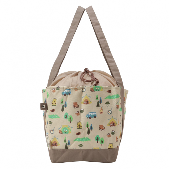 保温 保冷 レジかごバッグ 4WJ4 [mama fiore マーマフィオーレ] Picoteeシリーズ ピコティ 保温保冷 OUTDOOR 大容量 レジカゴバッグ トートバッグ キャンプ レディース ベージュ