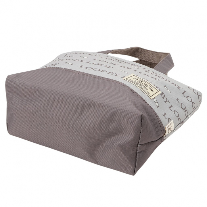  [mama fiore マーマフィオーレ] Picoteeシリーズ ピコティ 保温保冷 ランチバッグ 保冷バッグ | おしゃれ 可愛い サブバッグ 軽量 レディース キッズ 弁当袋 ミニ トートバッグ 4L 便利 ロゴグラム／グレー