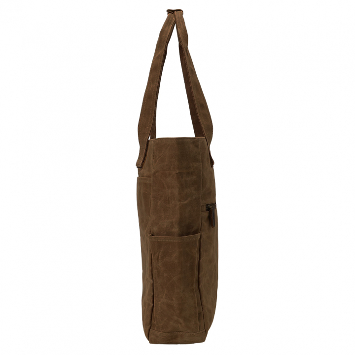 帆布工房 HUSKYII シリーズ 全３色 | A4対応 帆布トートバッグ パラフィン加工 撥水 天然素材 帆布 キャンバス 底板付き 旅行 通学 習い事 男女兼用 丈夫 茶 ブラウン 3X28