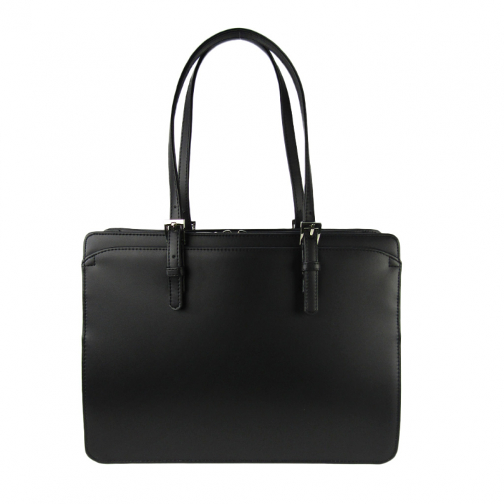 多機能 A4 肩掛け リクルートバッグ | 合皮 自立 軽量 就職 通勤 就職活動 就活 面接 営業 持ち手調整 レディース ビジネスバッグ 黒 ブラック 0455