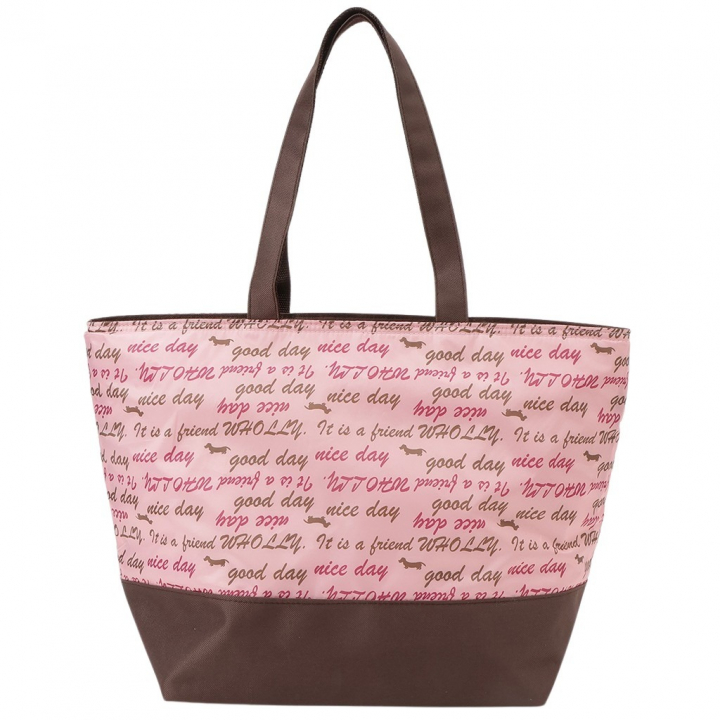 保冷バッグ トートバッグ 3L23 [WHOLLY ウォーリー] 保温保冷 買い物 レジャー イヌ かわいい レディース ピンク