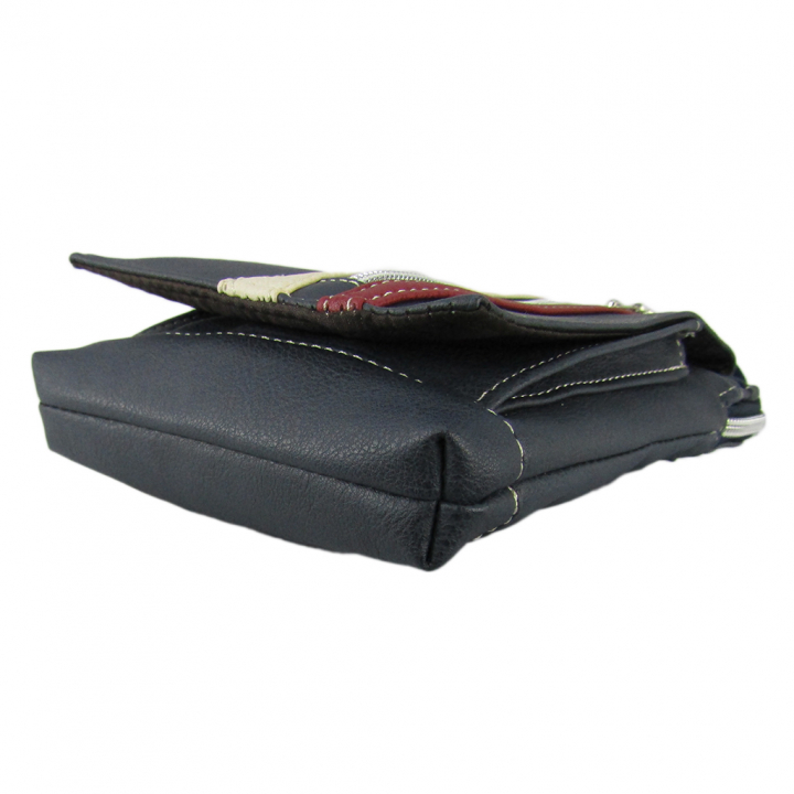 [CUBIC CORE キュービックコア]  3WAY シザーバッグ 合皮 カラビナ付 ベルトループ付 スマホ ショルダー 紺 ネイビー 1868