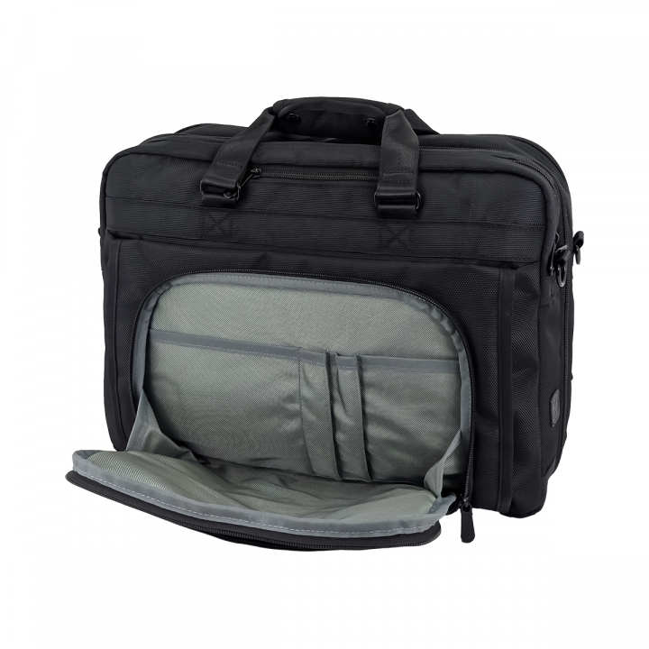 SANDGLASS｜キャリーオン機能 B4対応 拡張機能付き ビジネスバッグ 大容量 多機能 撥水 リュック 手持ち ビジネスリュック PC タブレット収納 出張 サンドグラス ブラック 3G07