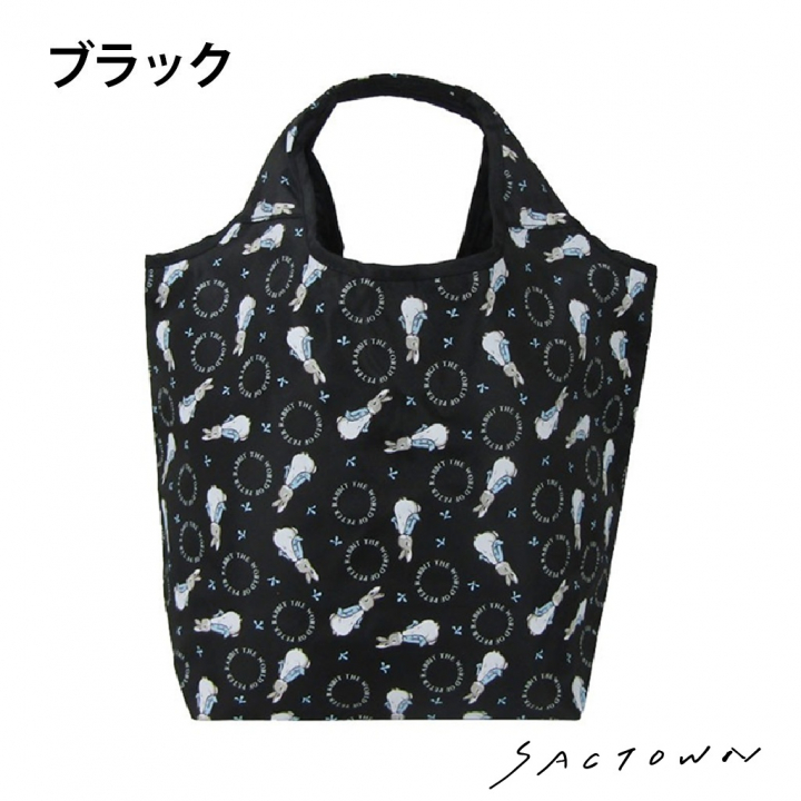 ピーターラビット（TM) |  ロゴ リース総柄 コンパクト マルシェバッグ (M) 全5色 0634